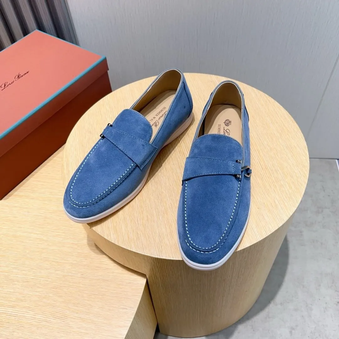 Men's Men's Shoes💰Men's Shoes💰440💰[loro piana] Couple's Style - The new moccasins are made of water-repellent treated suede uppers with rubber soles, a classic. The complex craftsmanship and meticulous structure make the shoes light and soft, allowing you to walk comfortably and freely. Perfect for wearing at the beach or out in the water during the summer. Women’s size: 35-40 Men’s size: 38-45
